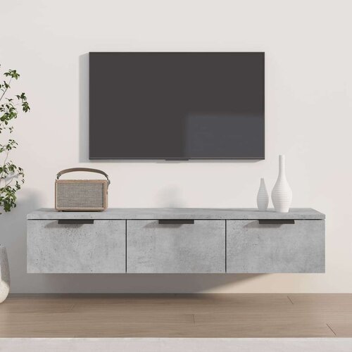  Stenska omarica betonsko siva 102x30x20 cm konstruiran les, (20740510) Slike