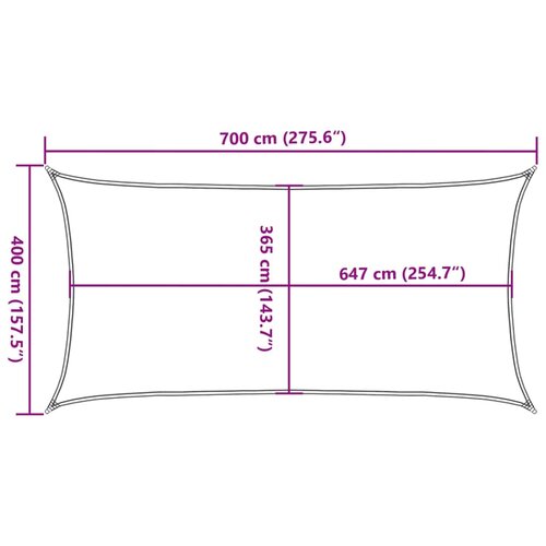  Jedro protiv sunca boje pijeska 7x4 m 100 % poliester Oxford Slike