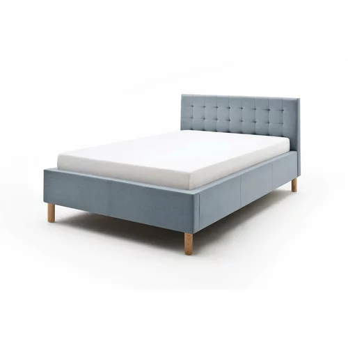 Meise Möbel Sivo-plavi bračni krevet Malin, 140 x 200 cm