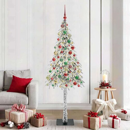 VidaXL Božićno drvce s 300 LED svjetlima Bijelo 180 cm PE i čelik Slike