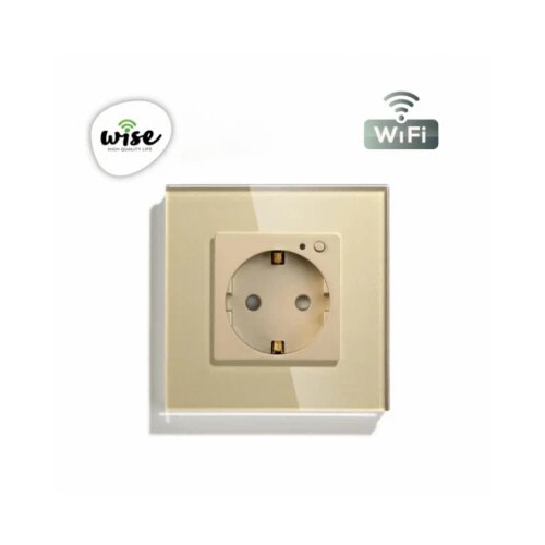Wise wifi pametna utičnica, ugradna - stakleni panel krem WU0002 Cene