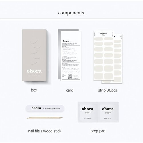 OHORA Gel Nail Sticker N Cream Cotton nalepke za nohte odtenek NB-076 1 kos Slike