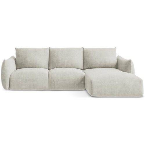 Makamii Bež sklopiva kutna garnitura (s desnim kutom/s ležaljkom) Leila – Cijene