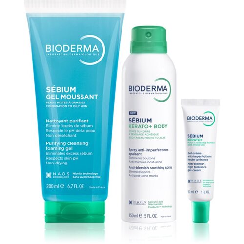 Bioderma Sébium Acne Care Set set za mastno k aknam nagnjeno kožo 1 kos Cene
