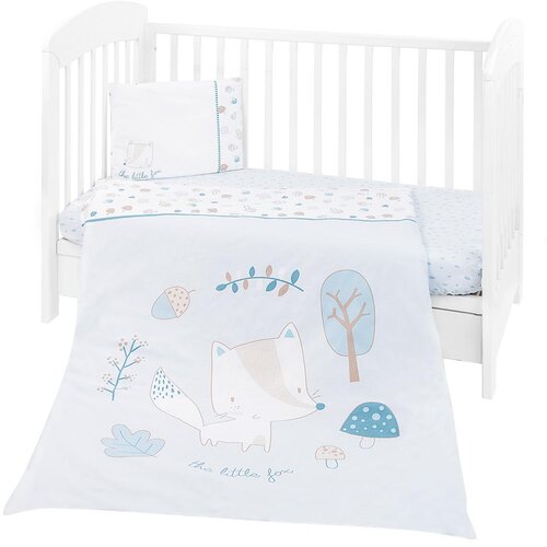 Kikka Boo posteljina sa ogradicom 6 pcs 70/140 Little Fox ( KKB60110 ) Cene