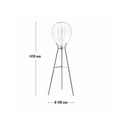 Luna 192 podna lampa 1*E27 mesing Cene