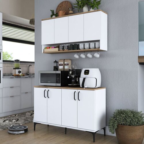 Hanah home JE204 - 3823 WalnutWhite Coffee Stand Cene