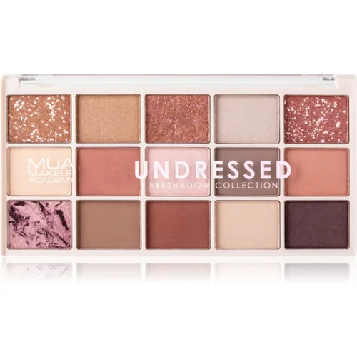 MUA Makeup Academy Professional 15 Shade Palette paleta senčil za oči odtenek Undressed 12 g