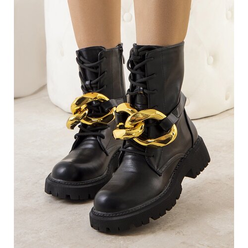 Gemre Black hiking boots with chain Galar Cijene