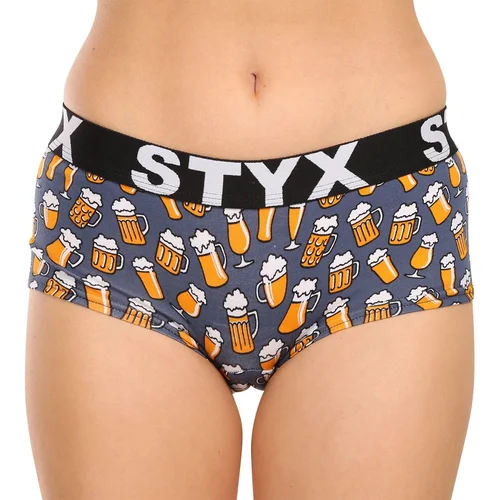 STYX Women's art panties with leg loops beer