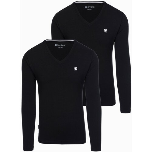 Ombre Men&amp;#039;s V-NECK longsleeve set - mix 2 Slike
