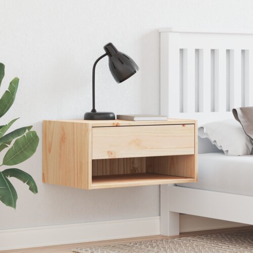 vidaXL Stenska nočna omarica s predalom 2 pcs Rjava 50 x 32.5 x 24 cm Cene