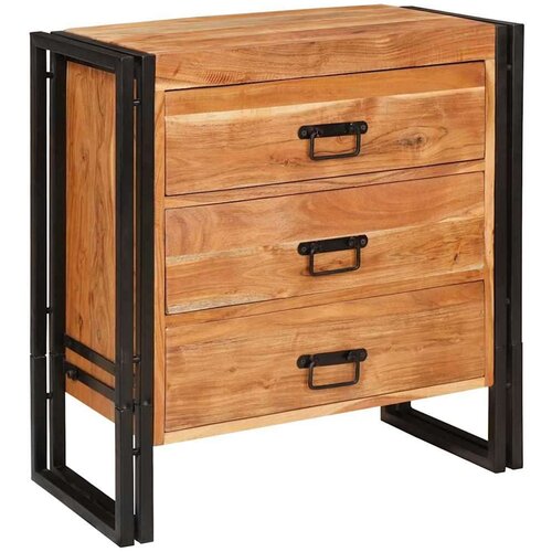 vidaXL Strani šal s predalom Rjava 66 x 33 x 70 cm Trden akacijev les Cene