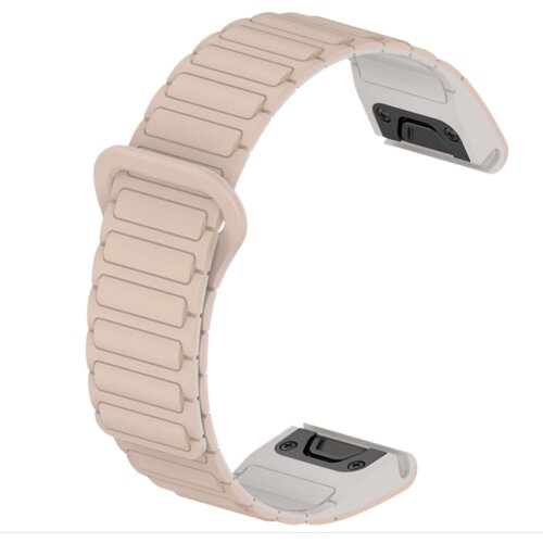 INF Silikonski magnetni pašček za uro Garmin Fenix 8/7X/Epix s hitrim sproščanjem Beige 20 mm, (21838751) Cene