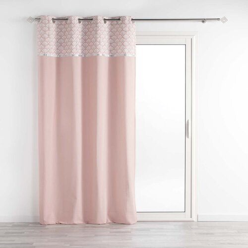 Douceur d int&amp;eacute;rieur Svetlo rožnata bombažna zavesa 140x240 cm Artchic &amp;ndash; Slike