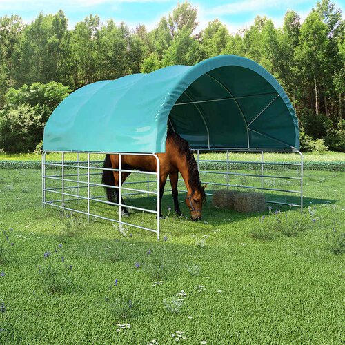 Šator za stoku PVC 3,7 x 3,7 m zeleni Cene