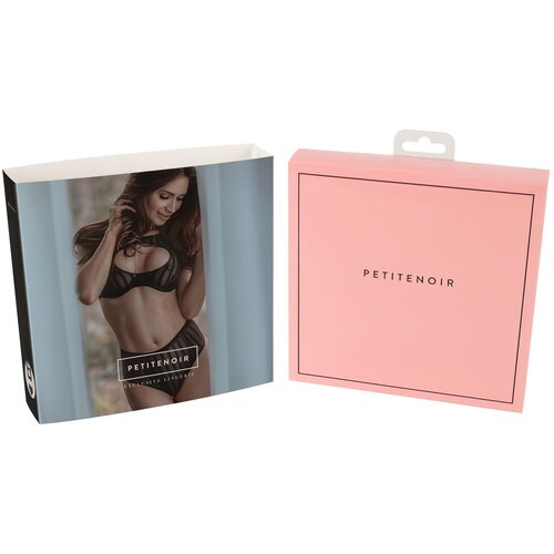 Petitenoir / Petite Noir Exclusive - grudnjak s prozirnim prugama (crni) Slike