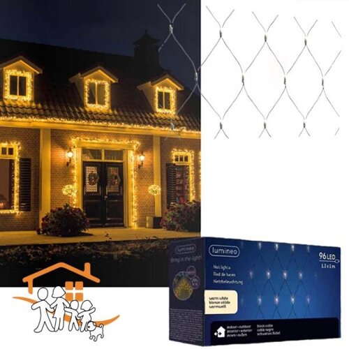  Spoljašnja novogodišnja LED svetleća mreža 100x130cm Toplo bela Lumineo Icicle 494871 Cene