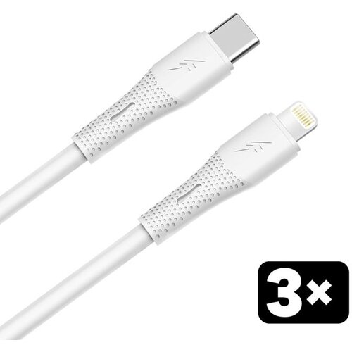 Avax Kabl CB4308 3X / USB-C to Lightning / 27W / 1.5 m / White Slike