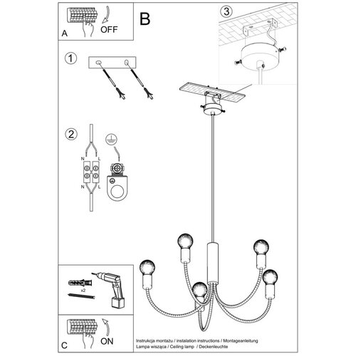 Nice Lamps crna viseća svjetiljka &amp;oslash; 45 cm karim &amp;ndash; Slike