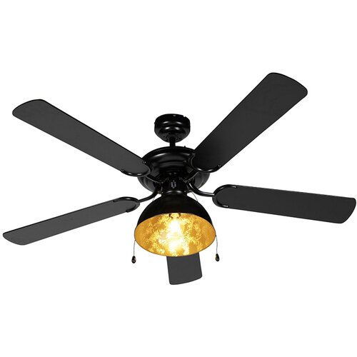 QAZQA Industrijski stropni ventilator črne barve - Magna Cene