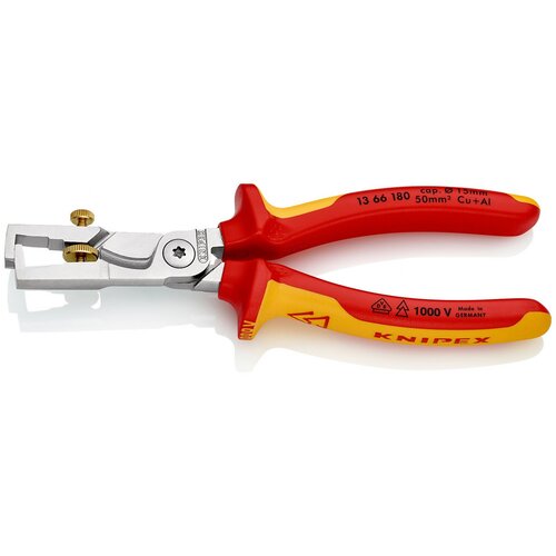 Knipex KLIJEŠTA ZA SKIDANJE IZOLACIJE SA ŠKARAMA ZA KABELE 13 66 180 KNIPEX Cijene