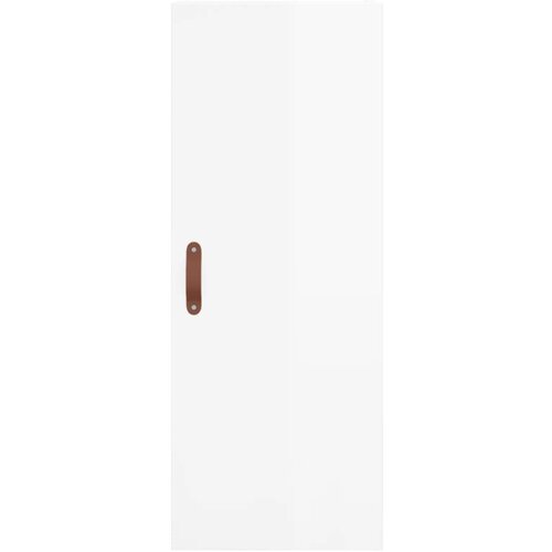  Visoka komoda sjajna bijela 34,5x34x180 cm konstruirano drvo Slike