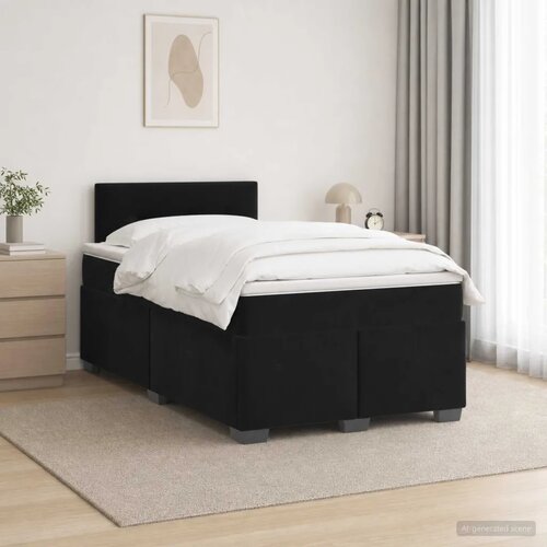  Boxspring krevet s madracem Crna 120 x 200 cm Bar&amp;scaron;un - Crna 120 x 200 cm Pro&amp;scaron;iveno gumbima Slike