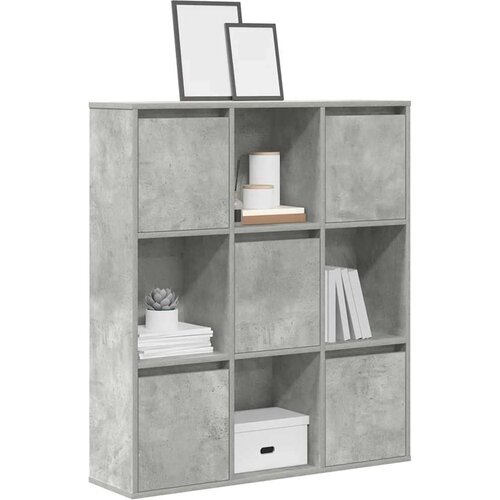 vidaXL Knjižna omara betonsko siva 89x24x101,5 cm inženirski les Cene