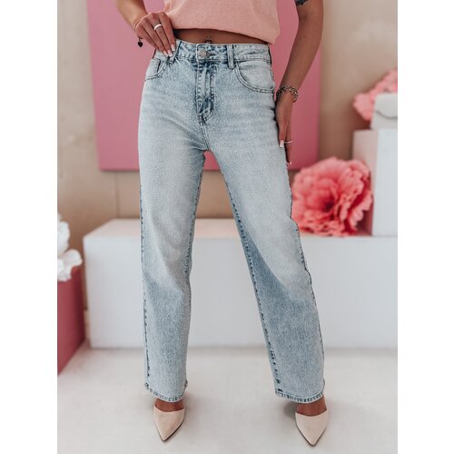 DStreet Spodnie damskie wide leg jeansowe DIAMONTI niebieskie Slike