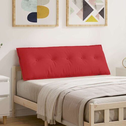 vidaXL Poglavni vzglavnik Rdeča 140 x 19 x 50 cm blago Cene