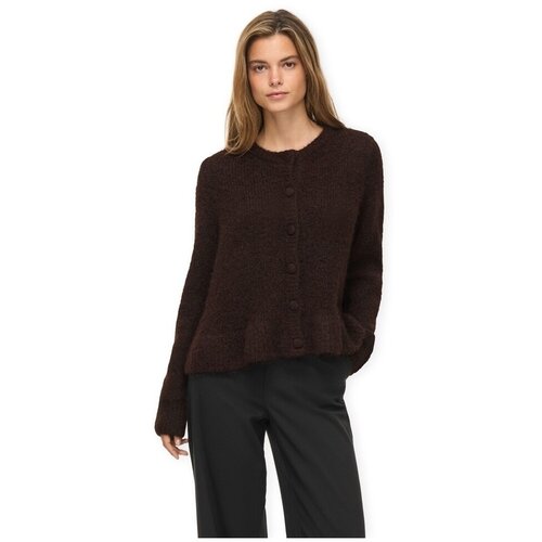 Vila Telovniki & Jope Bows Flounce Cardigan - Coffee Bean Kostanjeva Cene