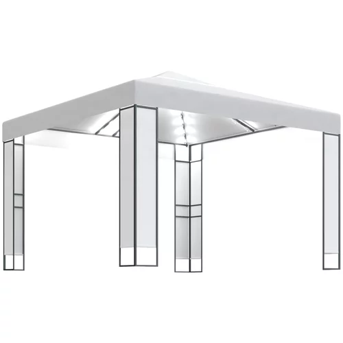  Sjenica s dvostrukim krovom i svjetlosnim trakama 3x3 m bijela