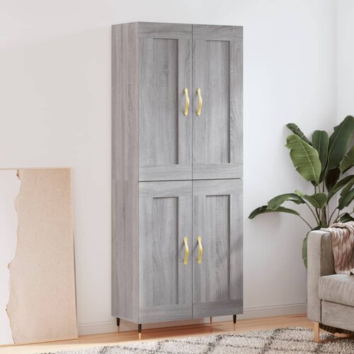 vidaXL Visoka komoda siva sonome 69 5x34x180 cm od konstruiranog drva Cijene