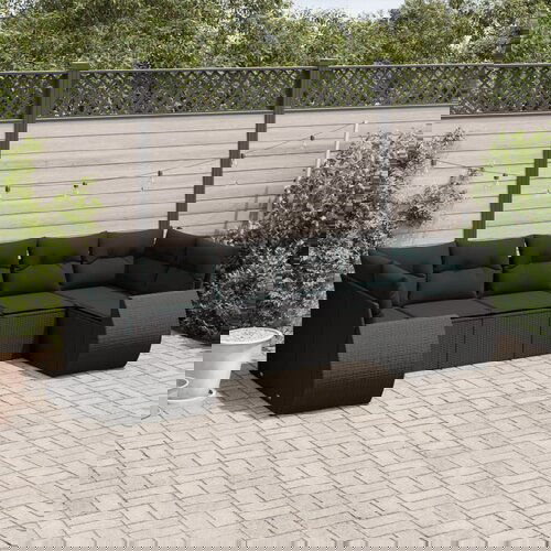 vidaXL 7-dijelni set vrtnih sofa od poliratana s jastucima crni Cijene