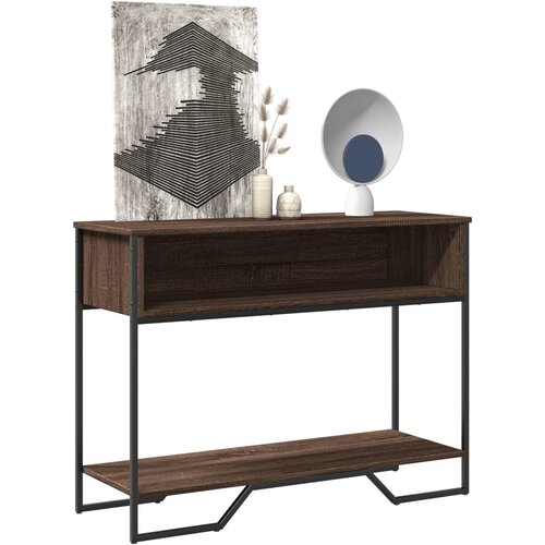 VidaXL Konzolni stol boja hrasta 100 x 35 x 74,5 cm konstruirano drvo Slike