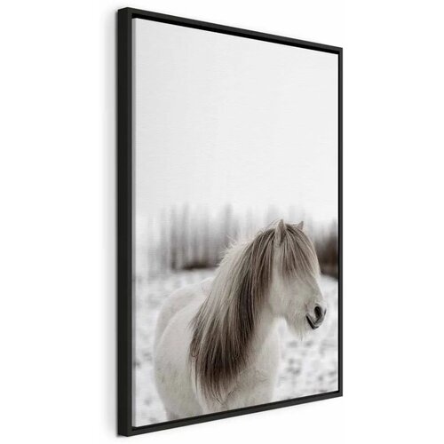  Slika - Horse Mane (1 Part) Vertical 60x90 U crnom drvenom okviru Cene