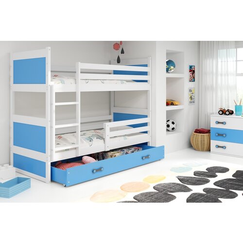 BestBed Krevet na kat RICO s ladicom-Bijela-Plava Cijene