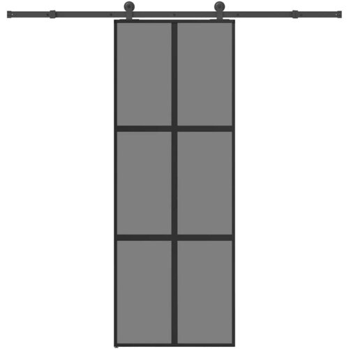 Furnova Drsna vrata z opremo 76x205 cm kaljeno steklo in aluminij, (21945089) Cene