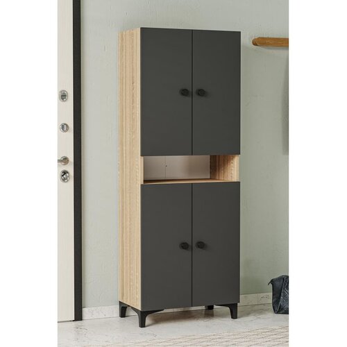 Hanah home cipelarnik Jerma, 63,5 cm, hrast Sonoma / antracit Cene