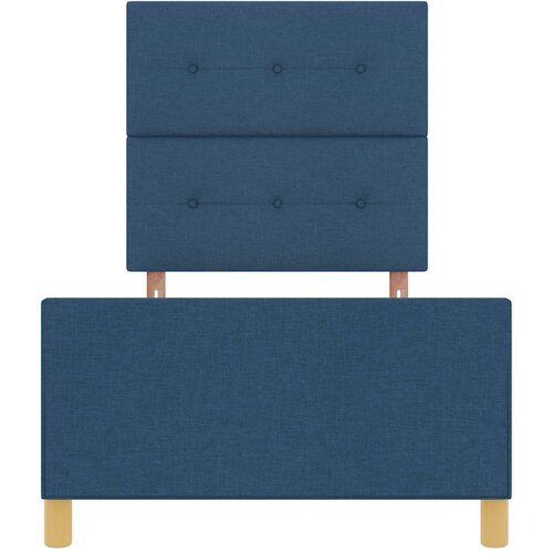  Krevetna konstrukcija s uzglavljem Plava 90 x 200 cm tkanina Slike