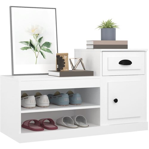  za cipele bijeli 100 x 42 x 60 cm od konstruiranog drva Slike