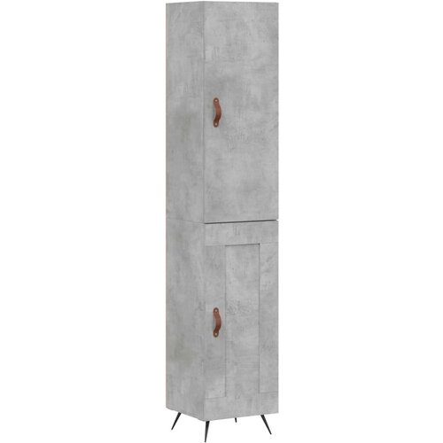 VidaXL Visoka komoda siva betona 34 5x34x180 cm od konstruiranog drva Slike