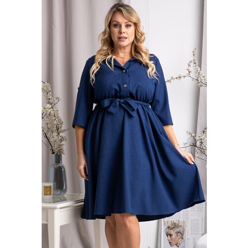 Karko Woman&amp;#039;s Dress SA021 Navy Blue Slike