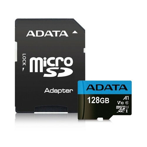 Adata microSD 128GB + SD adapter AUSDX128GUICL10-RA1 Slike
