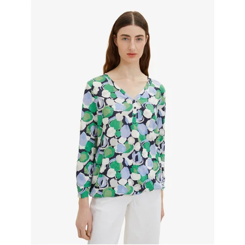 Tom Tailor Green Women's Patterned Long Sleeve T-Shirt - Women