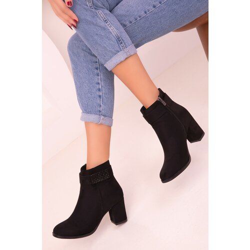 Soho Black Suede Women's Boots & Booties 15372 Slike