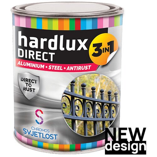 CHROMOS SVJETLOST Boja za metal Hardlux 3u1 zelena RAL 6005 0,2 l Slike