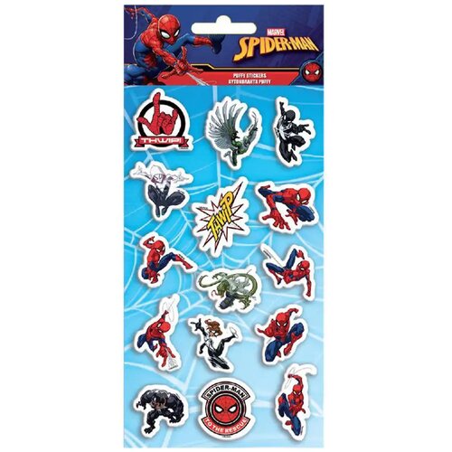 Luna Spider-Man 3D naljepnice set na listu veličine 10x22 cm Slike