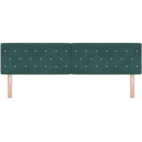 VidaXL Naslon za glavu s kristalnim gumbima tamno zelena 180 cm bar&amp;scaron;un Slike